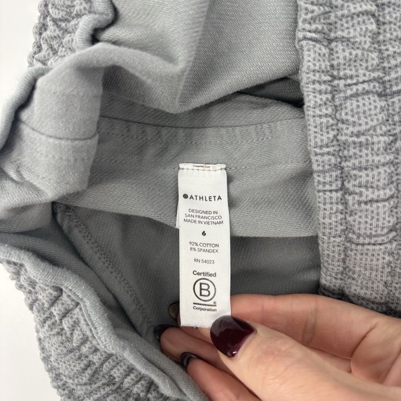 Athleta Farallon Printed Jogger Pants‎ Womens Size 6 Gray Pockets - Picture 7 of 11
